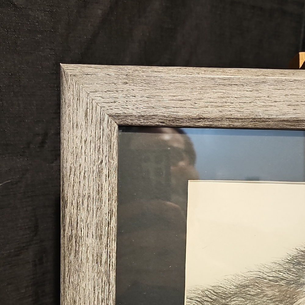 Gray Wolf Illustration in Gray Frame - Picture 2 of 11